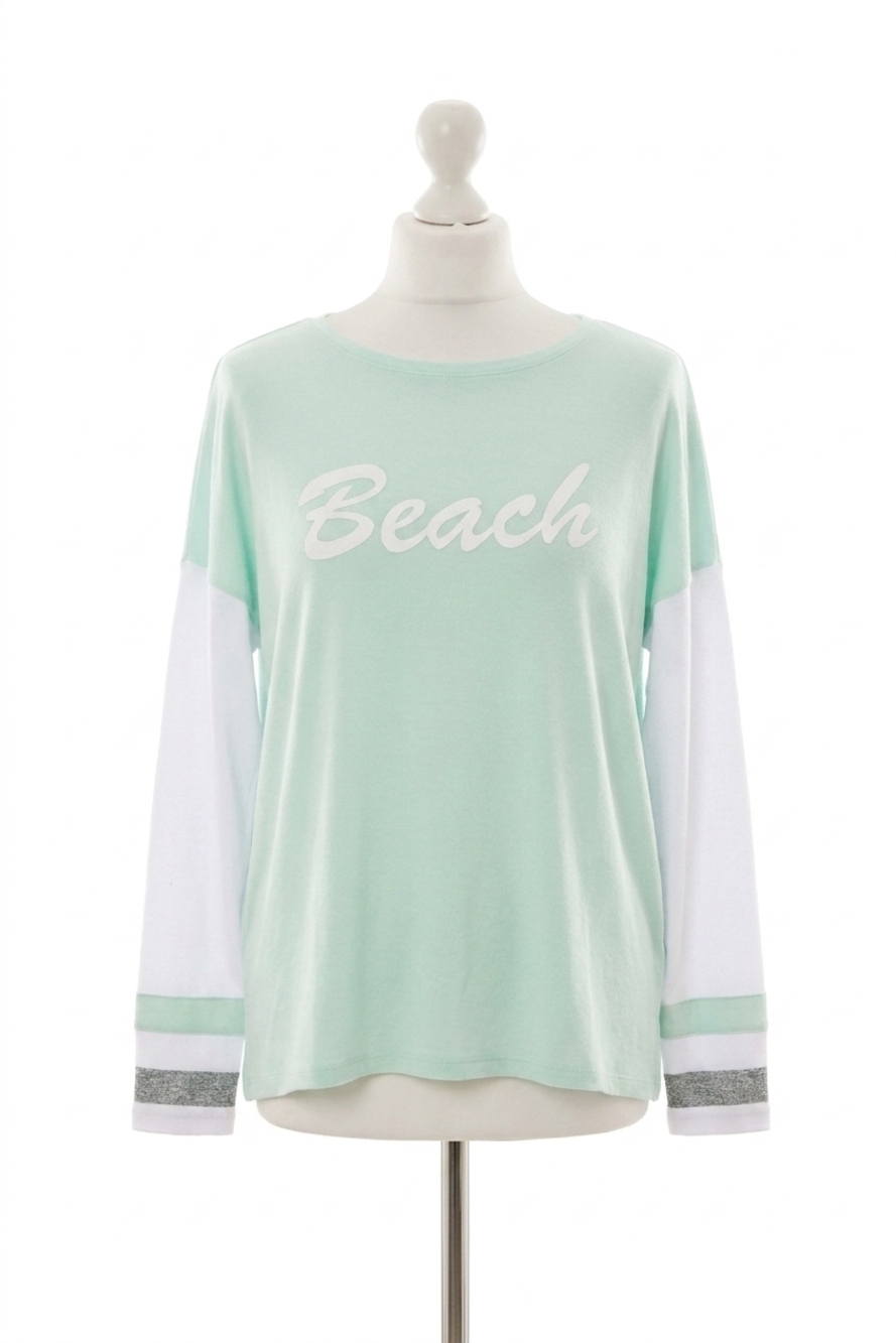 NEW FRENCH KYSS beach crew top in mist